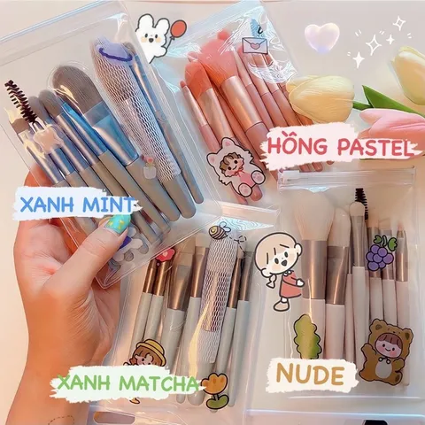 Bộ cọ lông siêu mịn makeup full bộ 8 cây