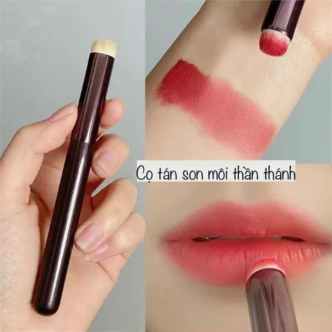 Combo 2 cây Cọ Trang Điểm Son Môi Siêu Mềm Nhỏ Gọn Thiết Kế Đầu Tròn