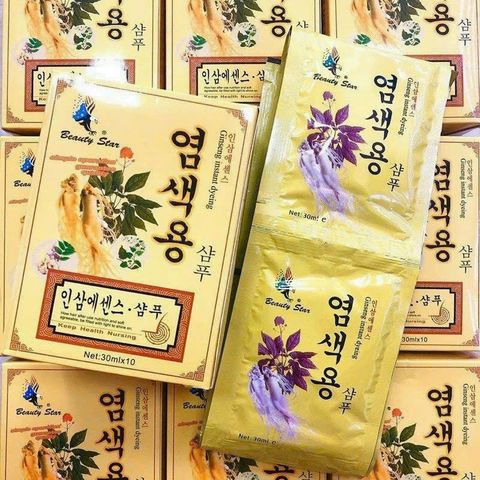 Combo 10 gói GỘI ĐEN NHÂN SÂM HÀN QUỐC BEAUTY STAR