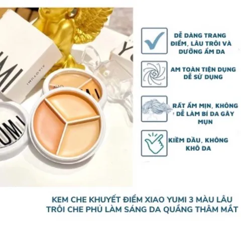 Phấn tươi che khuyết điểm 3 màu CAO CẤP có dưỡng không gây bết dính