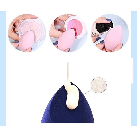 Set 2 Bông Mút Trang Điểm Wodwod + 1 Hủ để bông cực xinh 777100