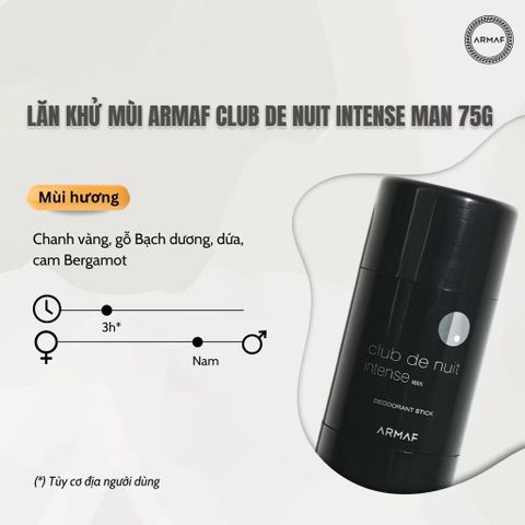 Lăn khử mùi ARMAF Club De Nuit Woman 75g Chính hãng