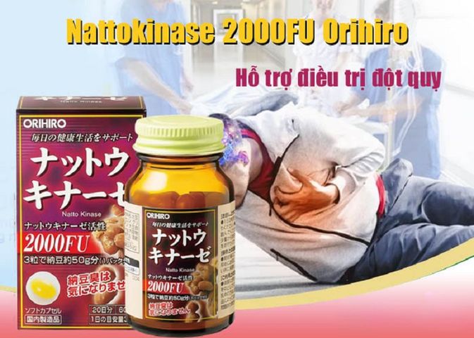 Viên uống hỗ trợ tim mạch Nattokinase 2000FU Orihiro Nhật Bản, hỗ trợ đột quỵ ngừa tai biến mạch máu não