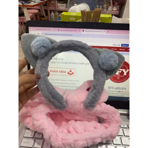 🎀 BĂNG ĐÔ RỬA MẶT TAI THỎ SIÊU CƯNG 🎀