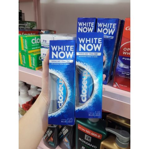 Kem đánh răng Closeup White Now - Trắng Bật Tông 3X TỨC THÌ với Công nghệ Ánh Sáng Xanh 100g