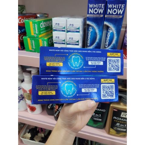Kem đánh răng Closeup White Now - Trắng Bật Tông 3X TỨC THÌ với Công nghệ Ánh Sáng Xanh 100g