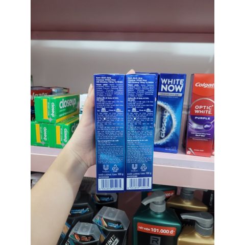 Kem đánh răng Closeup White Now - Trắng Bật Tông 3X TỨC THÌ với Công nghệ Ánh Sáng Xanh 100g