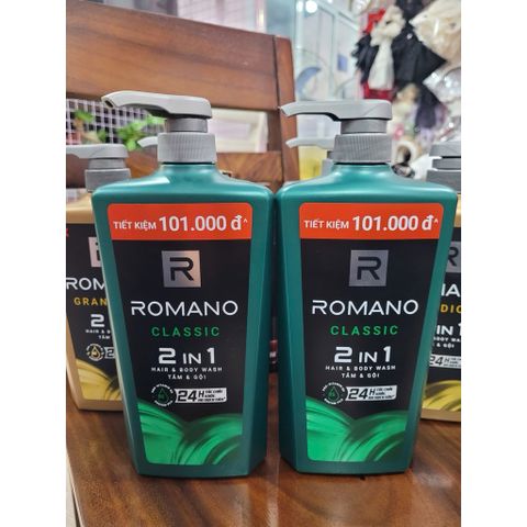 Romano Classic 2in1 Hair & Body Wash – Tắm & Gội