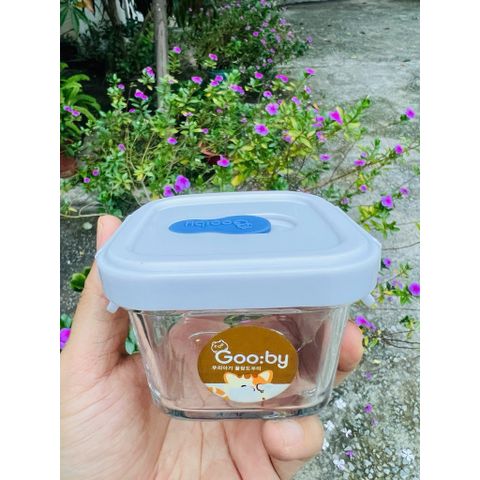 Set 2 Hộp Thủy Tinh Trữ Đồ Ăn Dặm 140ml Cho Bé