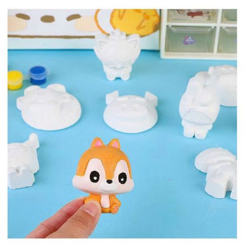 bộ tô tượng cho bé – set 10 tượng thạch cao kèm màu và bút vẽ sáng tạo