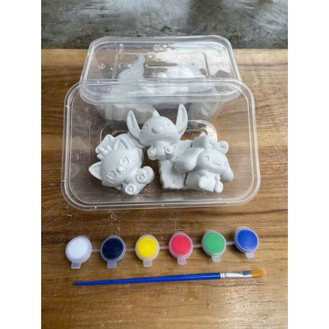 bộ tô tượng cho bé – set 10 tượng thạch cao kèm màu và bút vẽ sáng tạo