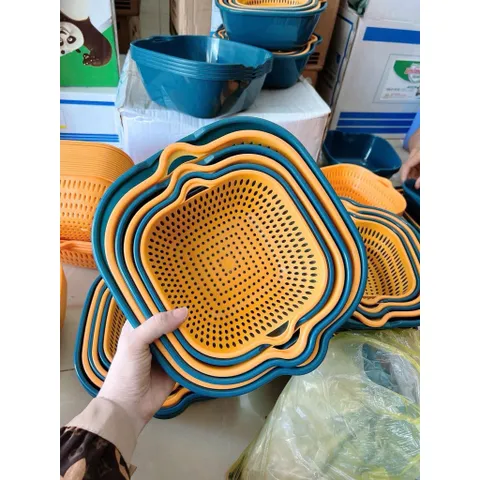 set 6 món rổ chậu nhựa đa năng – đủ size từ nhỏ đến lớn cho mọi gia đình