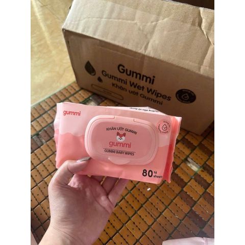 thùng 10 bịch khăn ướt gummi chính hãng – mềm mại, tiện lợi cho cả gia đình