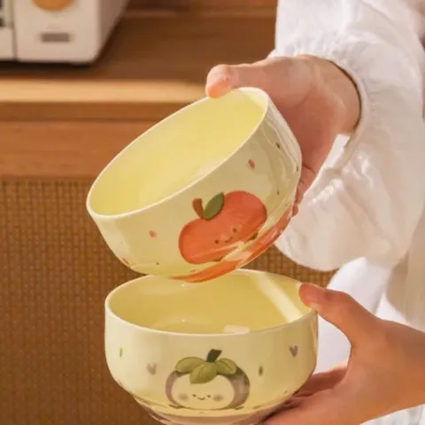 set 4 bát sứ trái cây họa tiết dễ thương giao mẫu ngẫu nhiên
