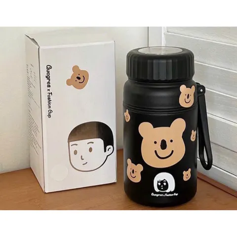 🐻 Bình giữ nhiệt hình gấu siêu dễ thương – vừa xinh vừa tiện dung tích 1000ml có quay xách  🐻