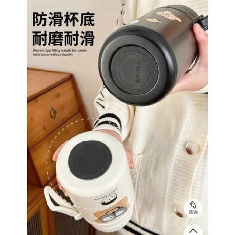 🐻 Bình giữ nhiệt hình gấu siêu dễ thương – vừa xinh vừa tiện dung tích 1000ml có quay xách  🐻