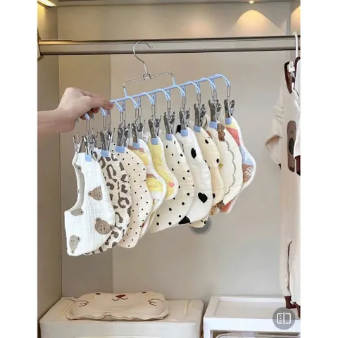Móc Vòm 20 Kẹp Treo Quần Áo Đa Năng (Size 37cm) – Giàn Móc Kẹp Phơi Tất, Đồ Lót, Đồ Cho Bé Bằng Thép Bọc