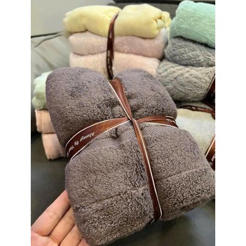 Set 2 Khăn Tắm Muji Xuất Nhật Cao Cấp – Siêu Mềm Mại, Thấm Hút Nước Cực Tốt (60x120cm)