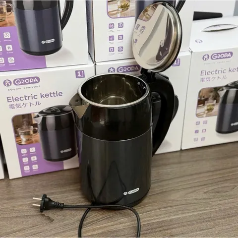 Ấm Siêu Tốc 2 Lớp Cách Nhiệt 2L – Bình Đun Nước Siêu Tốc Lõi Inox 304 Chống Bỏng, Tự Ngắt An Toàn