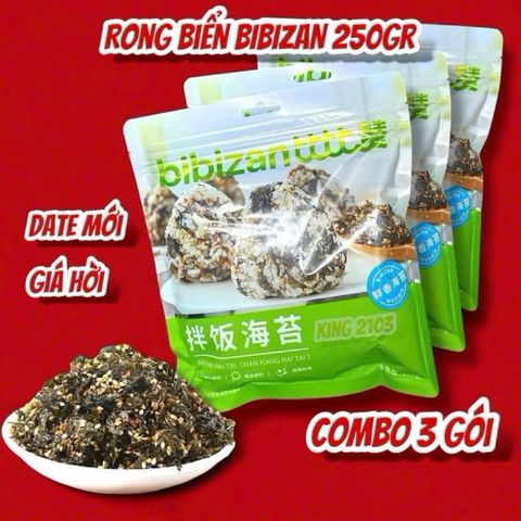 🍙 [COMBO 3 GÓI] Rong Biển Rắc Cơm Bibizan - Giòn Tan, Đậm Vị, Tiện Lợi Cho Bé & Cả Gia Đình