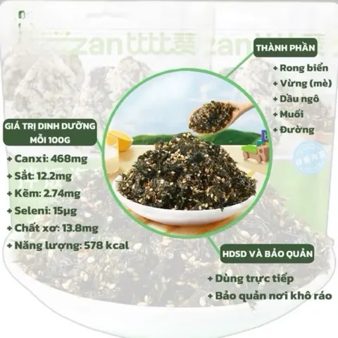 🍙 [COMBO 3 GÓI] Rong Biển Rắc Cơm Bibizan - Giòn Tan, Đậm Vị, Tiện Lợi Cho Bé & Cả Gia Đình