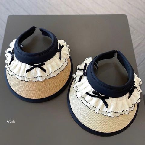 👒 Mũ Nửa Đầu Viền Bèo Nơ Xinh – Phong Cách Thanh Lịch, Chống Nắng Hiệu Quả