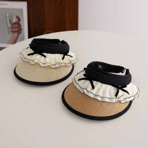 👒 Mũ Nửa Đầu Viền Bèo Nơ Xinh – Phong Cách Thanh Lịch, Chống Nắng Hiệu Quả