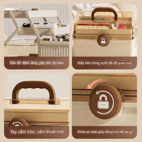 Hộp đựng thuốc 3 tầng tiện lợi – gọn gàng, an toàn cho cả gia đình
