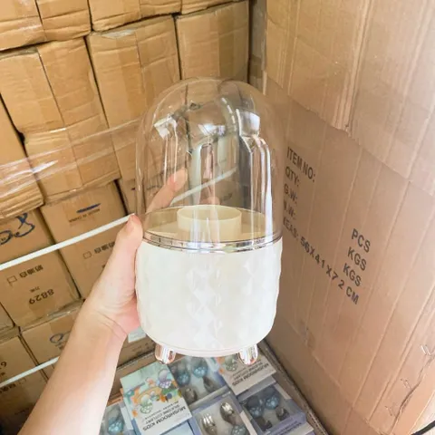 💄 LỌ ĐỰNG CỌ TRANG ĐIỂM CAO CẤP – NẮP CHỤP CHỐNG BỤI, SANG XỊN CHO BÀN TRANG ĐIỂM 💄