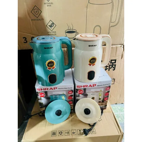 [DUNG TÍCH KHỦNG 3L] Ấm Siêu Tốc SHRAP SH-38 - Đun Sôi Thần Tốc, Inox Cao Cấp