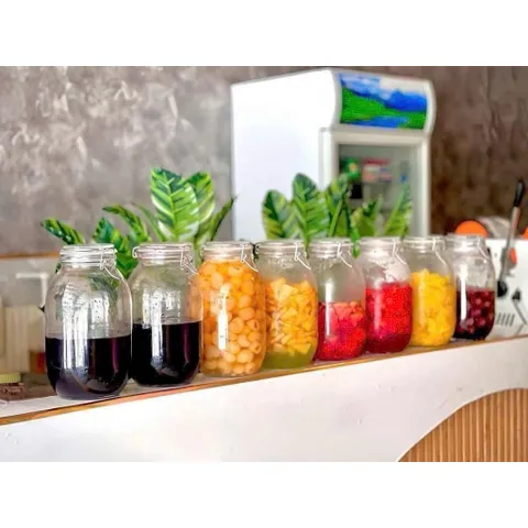 🫙 Bình Thủy Tinh Nắp Gài 2L –Ngâm hoa quả - Bảo Quản Thực Phẩm An Toàn, Tiện Lợi