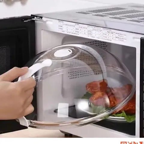 🥗 Nắp Đậy Lò Vi Sóng Cao Cấp - Chống Văng Dầu Mỡ, Có Tay Cầm Tiện Lợi & Lỗ Thoát Hơi Thông Minh