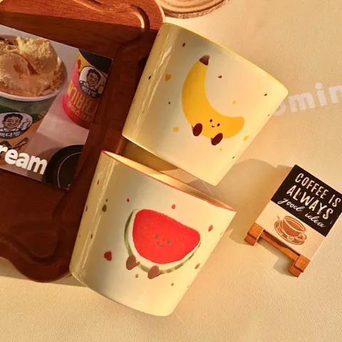 🍹 Set 4 Cốc Sứ Mix Hình Dễ Thương – Xinh Xắn Cho Mọi Góc Chill 💖