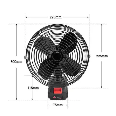 Quạt Tích Điện 8 Inch 10 Cell 48V – Quạt Để Bàn Mini 2 Tốc Độ, Gió Mạnh, Dùng Khi Mất Điện