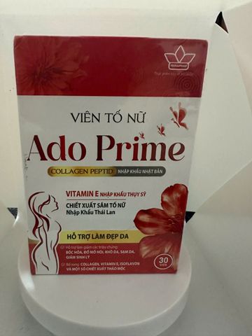 Viên tố nữ ado prime hỗ trợ đẹp da hộp 30v