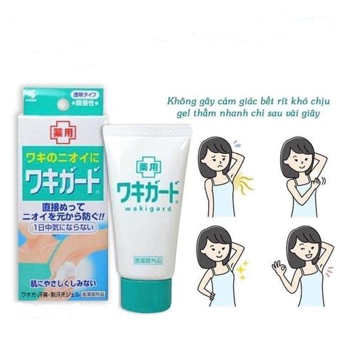 Lăn khử mùi Kobayashi Nhật Bản dạng gel 50g - Giúp se khít lỗ chân lông, làm mềm da và khử mùi lâu dài, lành tính cho mọi loại da.