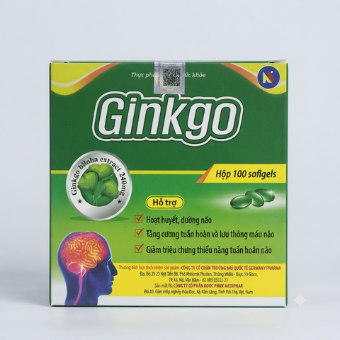 VIÊN UỐNG HOẠT HUYẾT GINKGO HỘP 100 VIÊN NANG MỀM