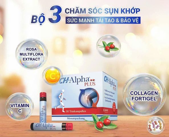 Collagen Dạng Nước CH Alpha Plus - Hỗ Trợ Xương Khớp & Da - Hộp 30 Ống Uống 25ml Từ Quiris