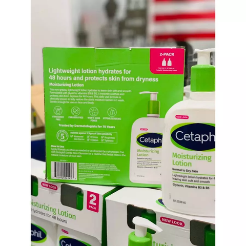 Set 2 chai sữa dưỡng thể Cetaphil Moisturizing Lotion của Mỹ