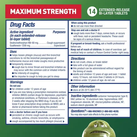 Viên Mucinex DM Maximum Strength 14 tablets