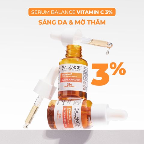 Serum Balance Vitamin C 30ml - Giúp Dưỡng Sáng Da, Mờ Thâm, Chống Oxy Hóa, Phù Hợp Da Mụn và Già Hóa