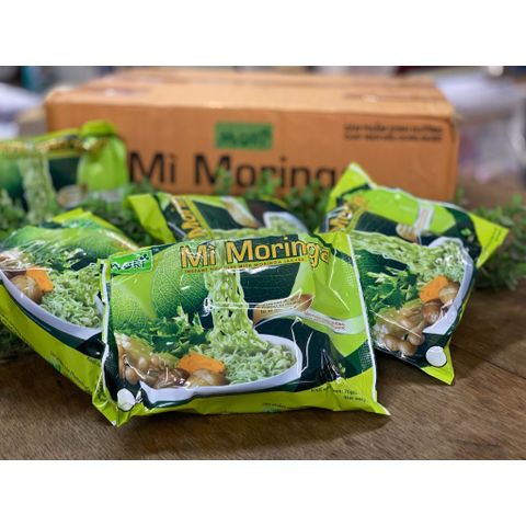 Mì chùm ngây Moringa (chùm ngây) thùng 30 gói, mì sấy lạnh không chiên, chay mặn đều được
