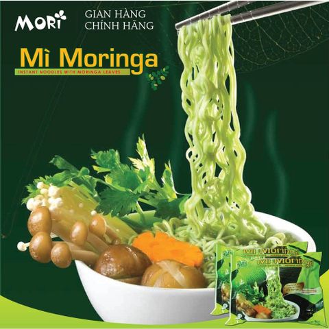 Mì chùm ngây Moringa (chùm ngây) thùng 30 gói, mì sấy lạnh không chiên, chay mặn đều được