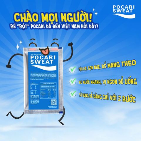 [Combo 10 hộp] Pocari Sweat dạng bột 5 gói- Thức uống bổ sung ion Pocari