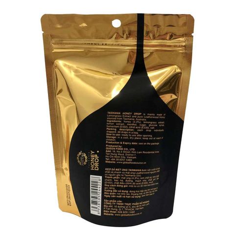 Kẹo sả nhân mật ong Honey Drop Túi vàng 30 viên