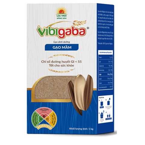Gạo Mầm Vibigaba Hạt Ngọc Trời Gói 1Kg - Gạo cho người tiểu đường, giảm cân [CHÍNH HÃNG] 777641