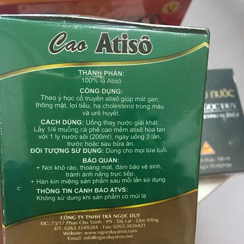 Cao Atiso Mềm hủ ngọt 200gr - Ngọc Duy