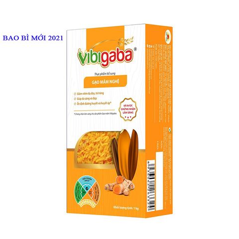 Gạo Mầm Vibigaba Nghệ Hạt Ngọc Trời Gói 1Kg - Gạo Cho Người Viêm Loét Dạ Dày, Tá Tràng, Viêm Gan, Tiểu Đường 777685