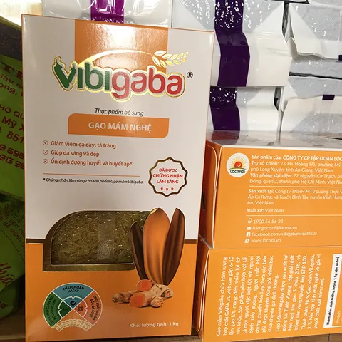 Gạo Mầm Vibigaba Nghệ Hạt Ngọc Trời Gói 1Kg - Gạo Cho Người Viêm Loét Dạ Dày, Tá Tràng, Viêm Gan, Tiểu Đường 777685