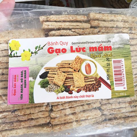 Bánh quy gạo lứt mầm Ngok Linh 300g- Ngọt tự nhiên